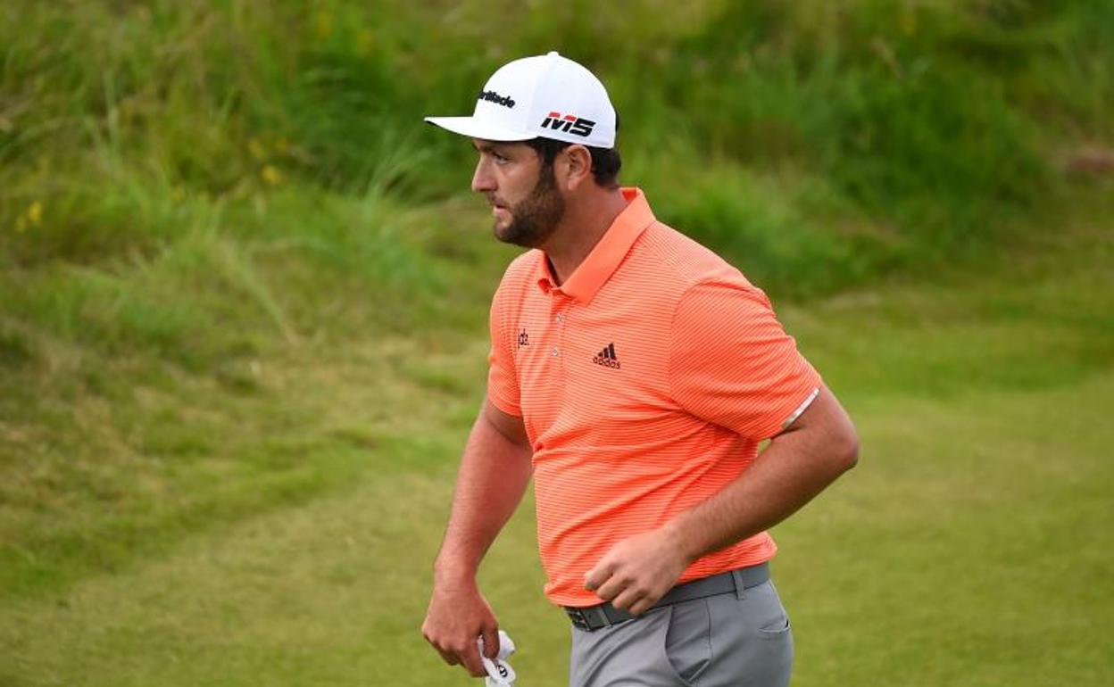 Jon Rahm, durante su segundo recorrido en el Open Británico. 