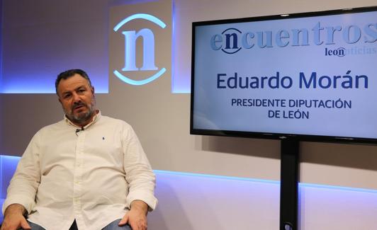 Eduardo Morán, durante la entrevista a leonoticias. 