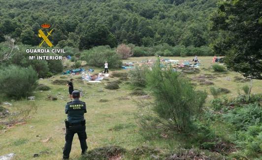 Imagen de uno de los campamentos evacuados. 