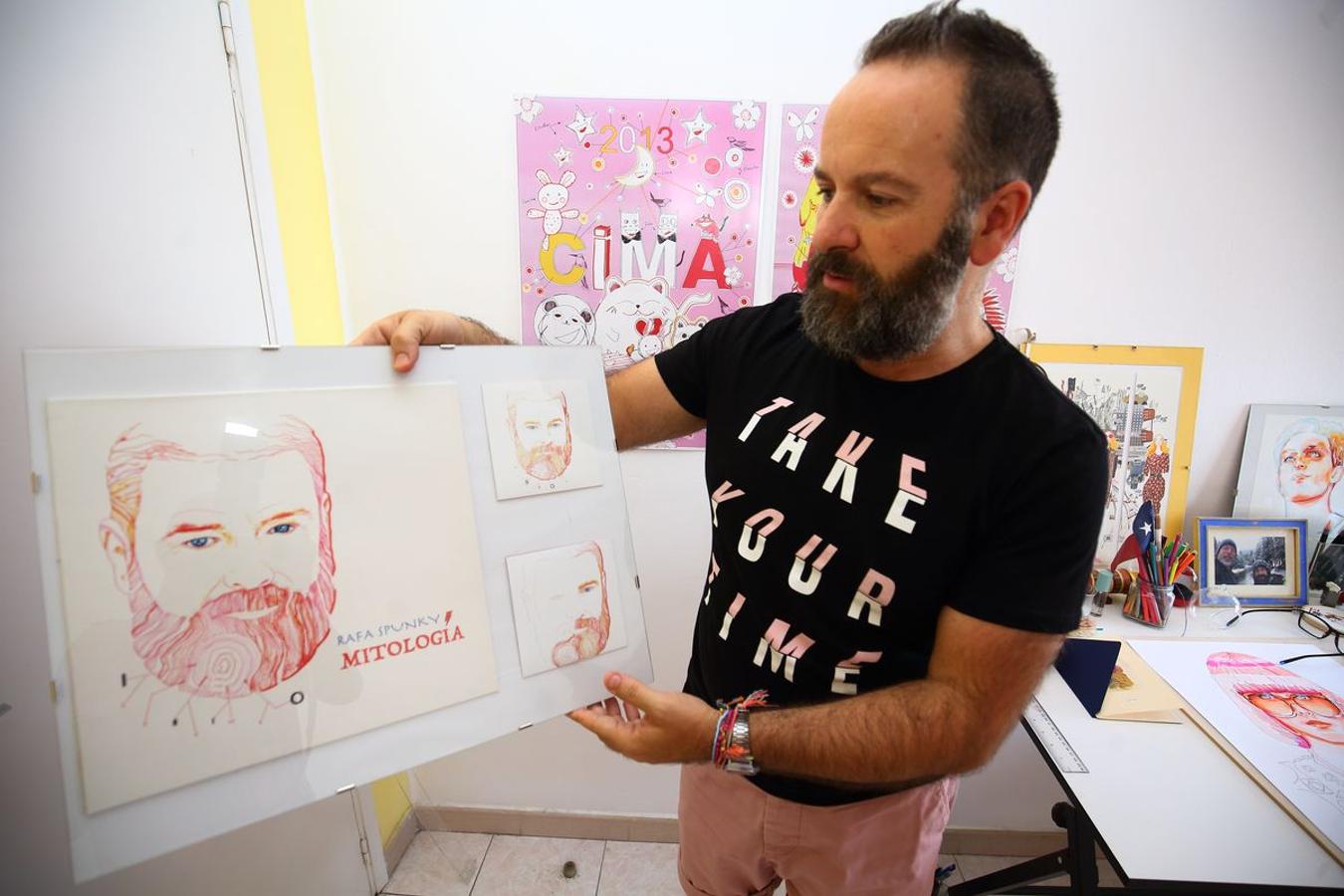 Bruno Santín, en su estudio de Ponferrada.