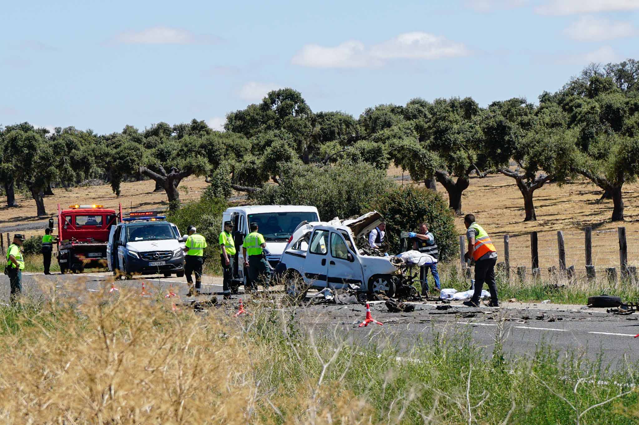 El vehículo en el que viajaba el fallecido quedó completamente destrozado