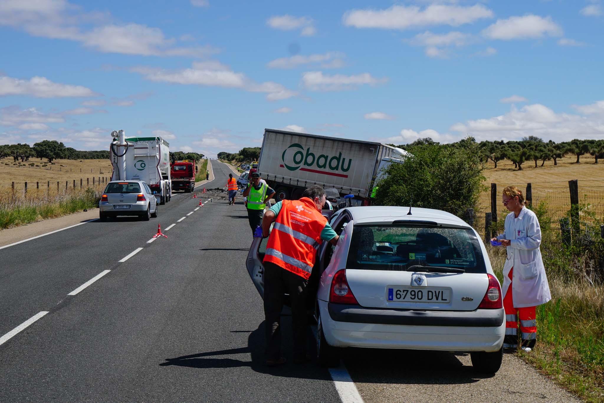 El vehículo en el que viajaba el fallecido quedó completamente destrozado