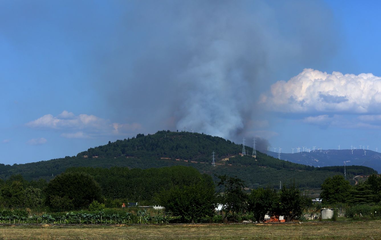 Imagen del área del incendio.