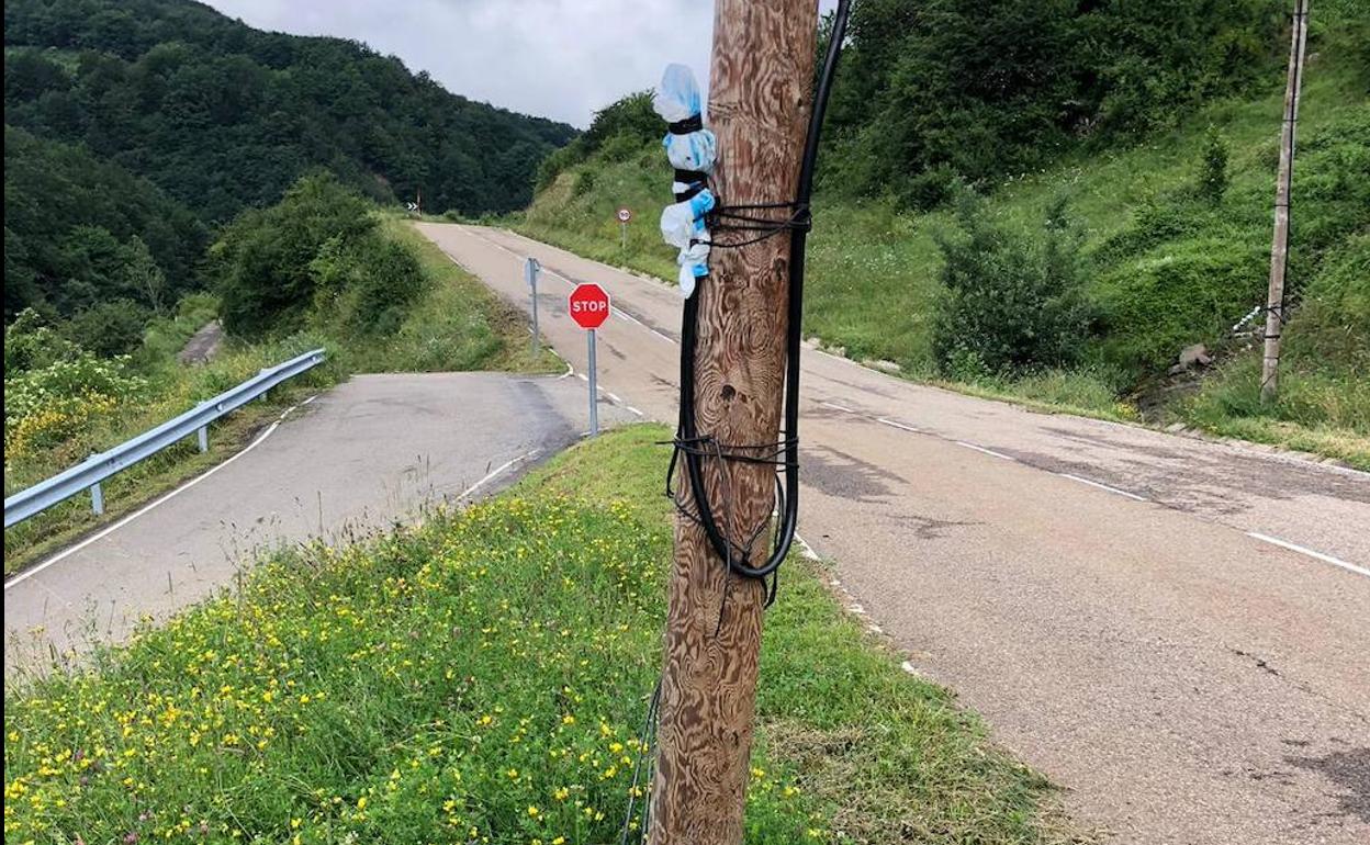 Estado del cableado en Santa Marina y Caín de Valdeón. 