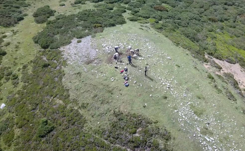 Yacimiento de la Vía Carisa a vista de dron. 