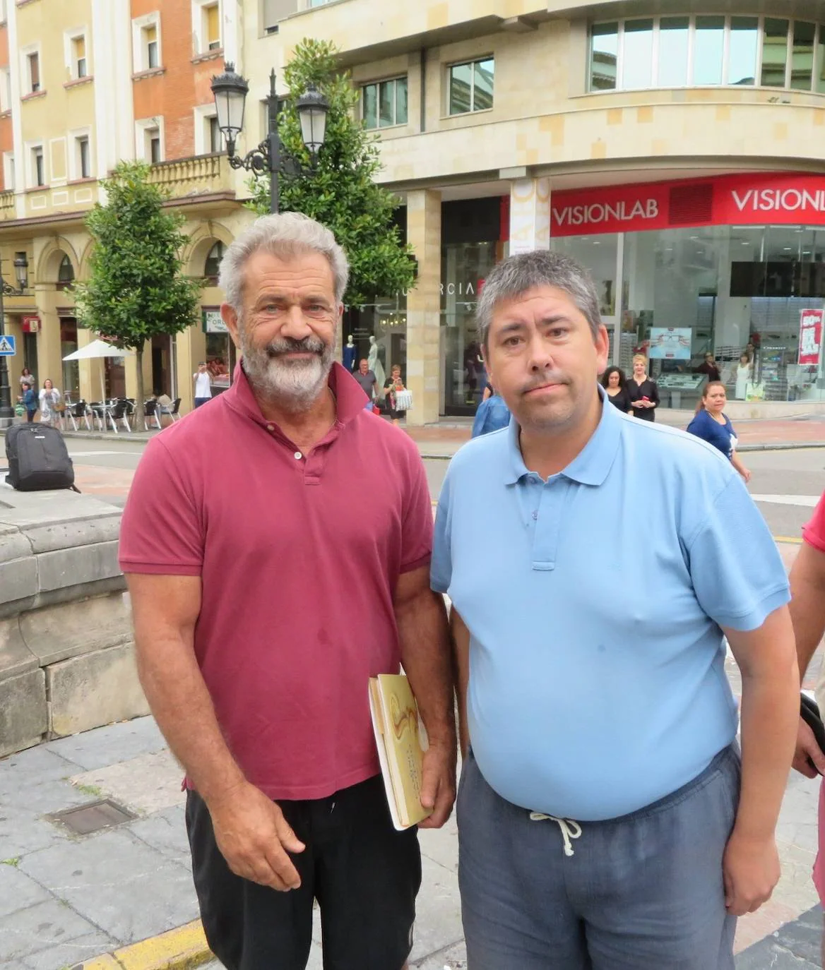 Mel Gibson con Ander Azcárate.