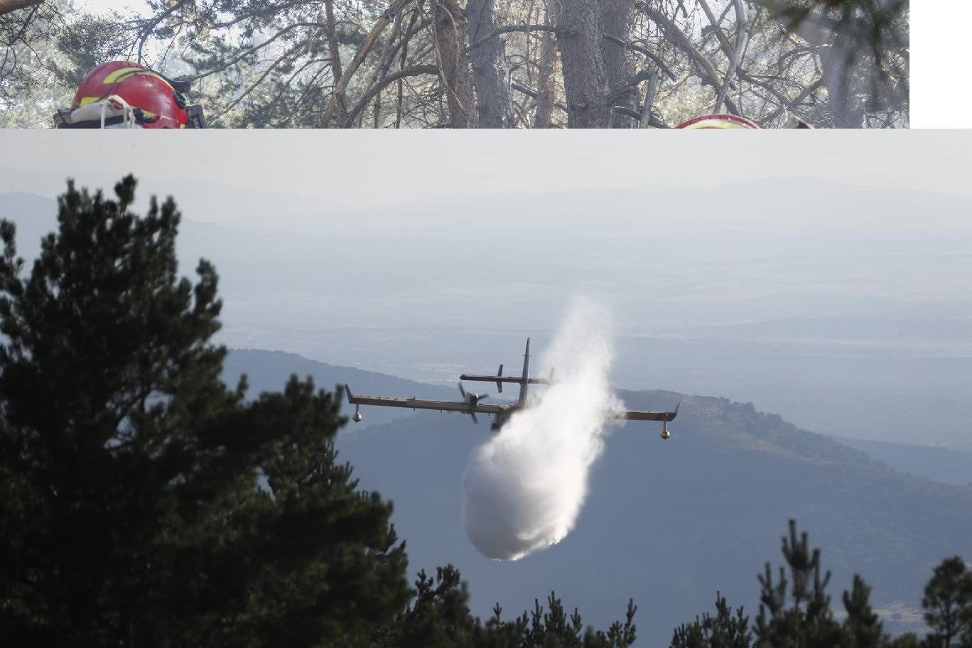 Fotos: El batallón leonés de la UME llega al incendio de La Granja