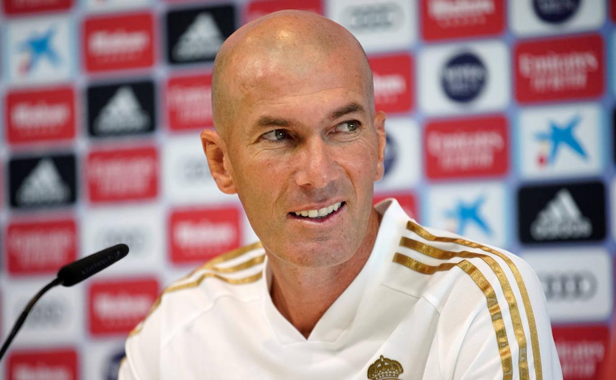 Zinedince ZIdane, durante la rueda de prensa. 