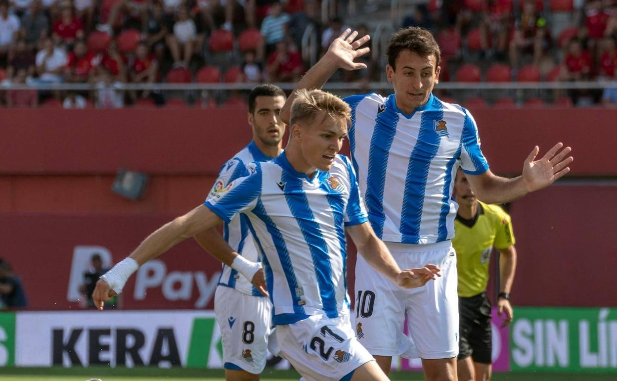 Odegaard, autor del gol de la victoria. 