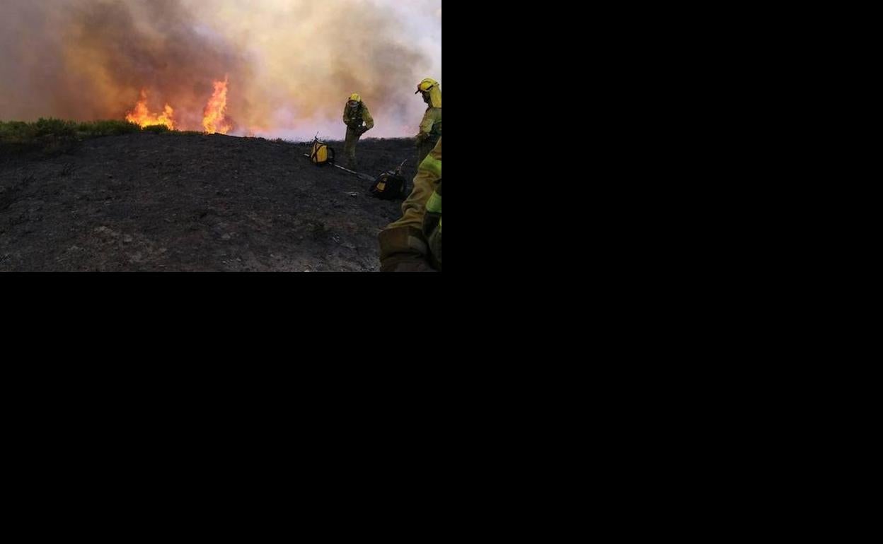 La rápida actuación de las brigadas extingue sin consecuencias un incendio en San Lorenzo