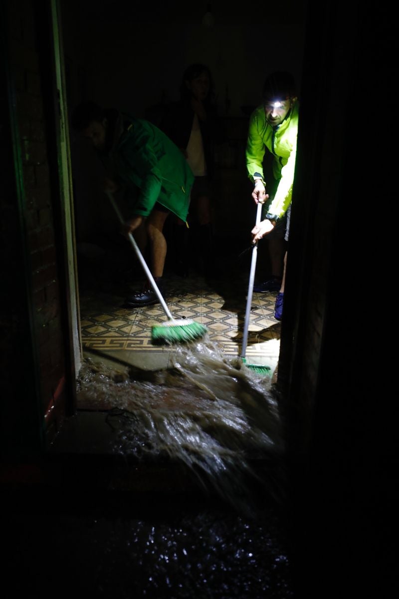 Imagen de la riada en Navas del Marqués.