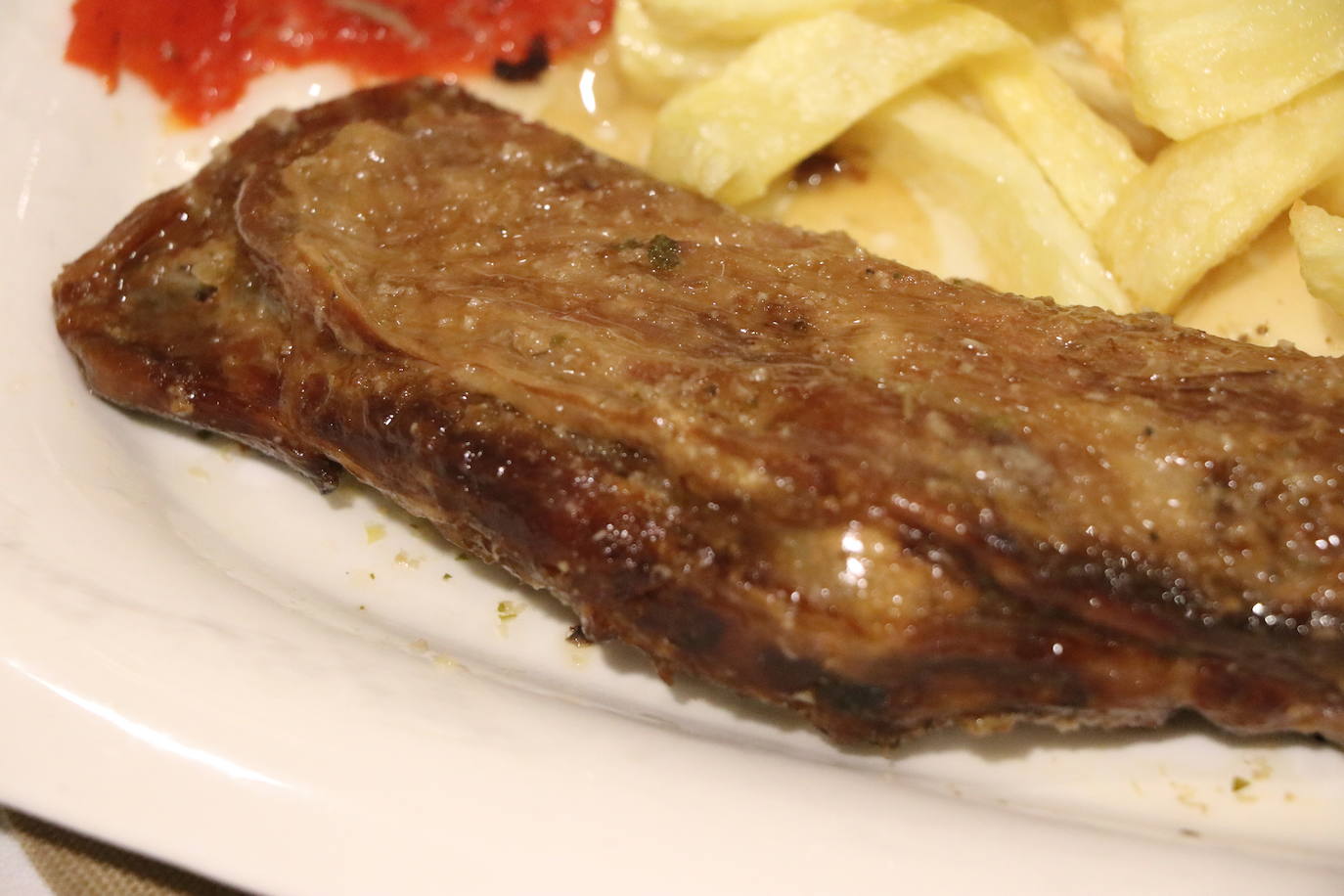 Imagen del chuletón de buey de este restaurante.