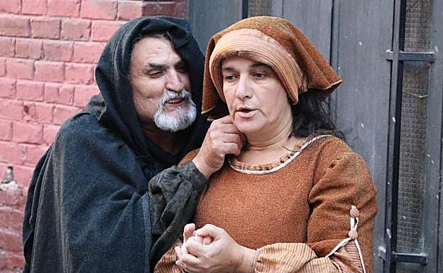 Galería. Una de las representaciones teatrales del recorrido.