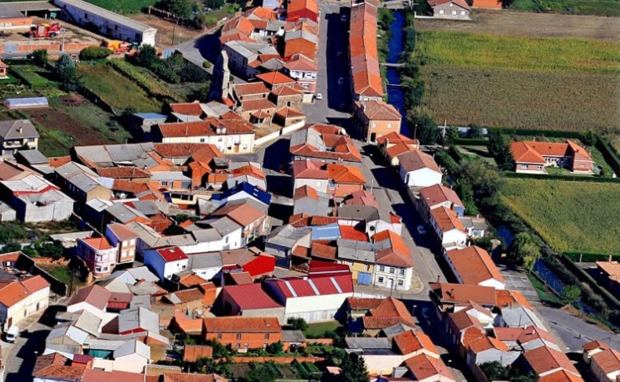 Vista aérea de Soto de la Vega. 