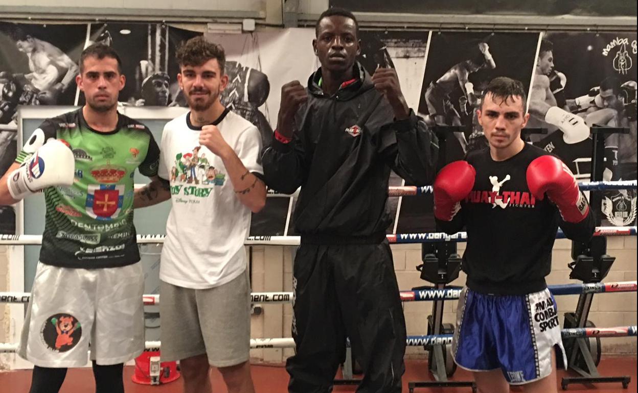 Rubén Álvarez, en un entrenamiento en Ponferrada.
