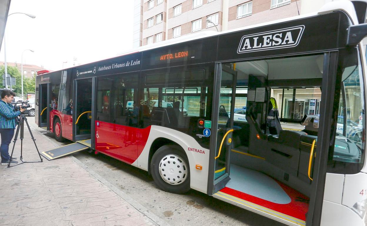 Imagen de los nuevos buses urbanos para León capital.