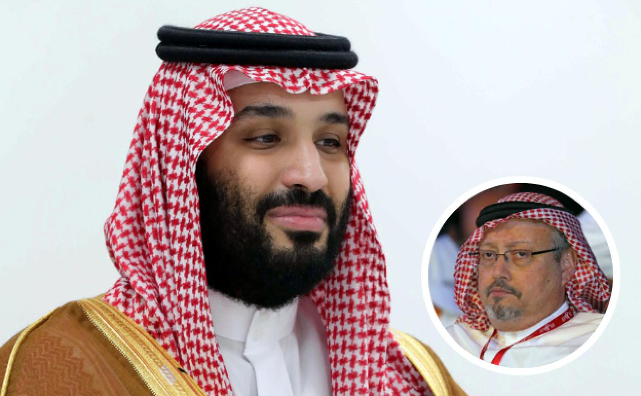 Mohamed Bin Salman y Jamal Khashoggi, periodista asesinado.