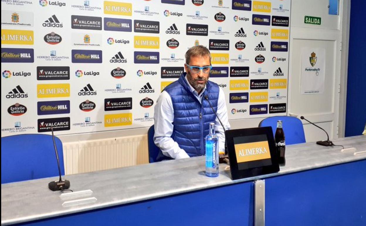 Jon Pérez Bolo, en la rueda de prensa del Toralín.