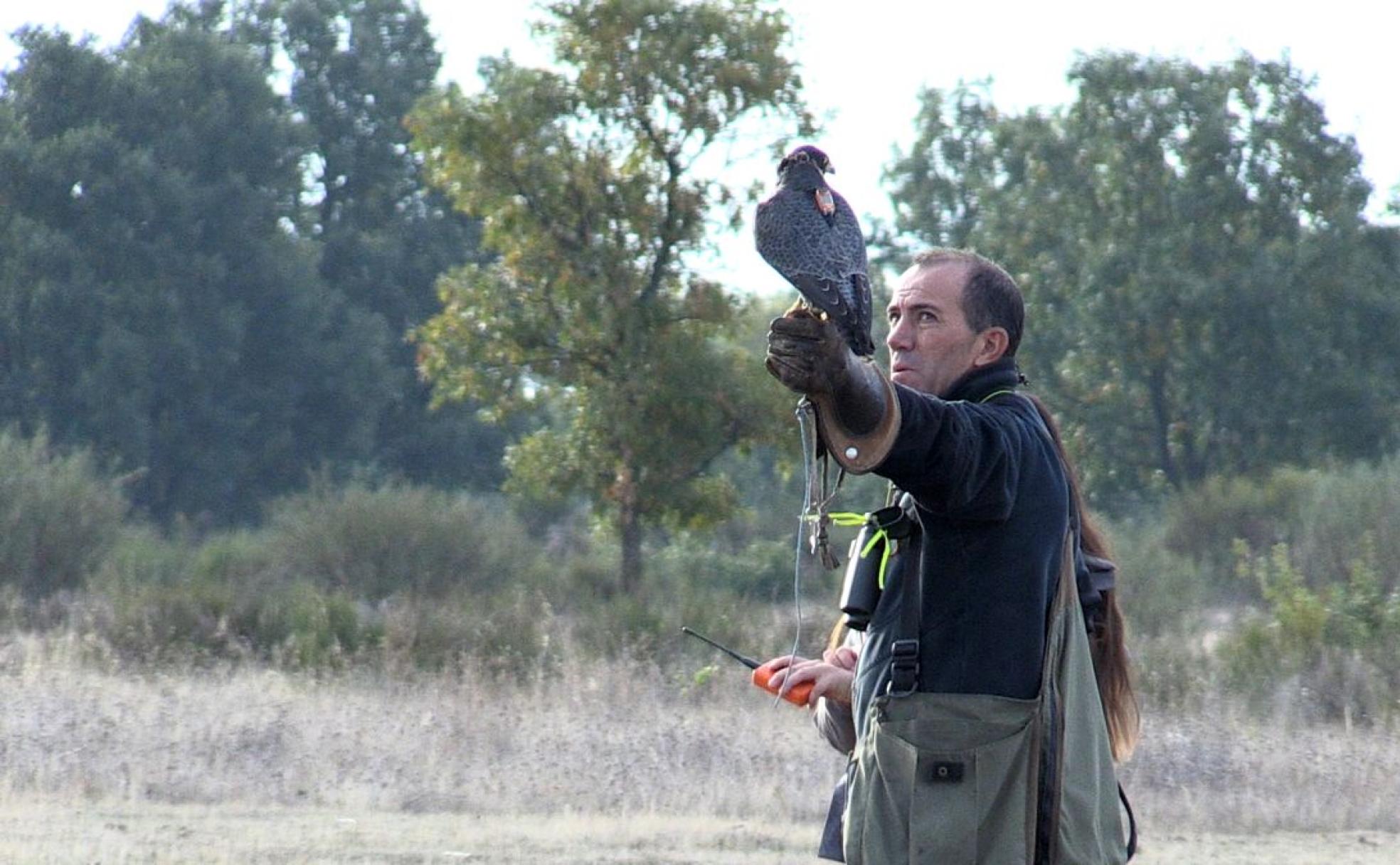 Santi y Nena, al inicio del vuelo. 