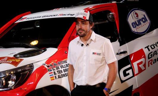 Fernando Alonso en una rueda de prensa en el Centro de Convenciones de Port Aventura.