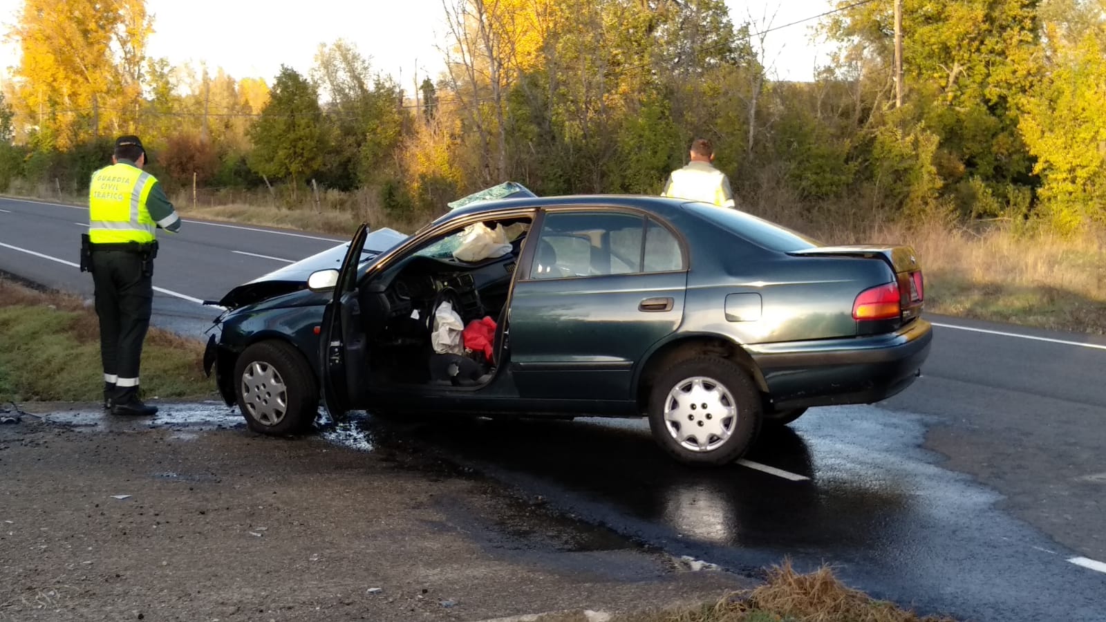 Dos personas han resultado heridas de gravedad tras una salida de vía del turismo en el que viajaban