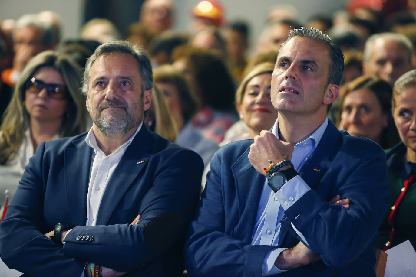 Ortega Smirh, secretario general de Vox, participa en un acto de campaña en León.