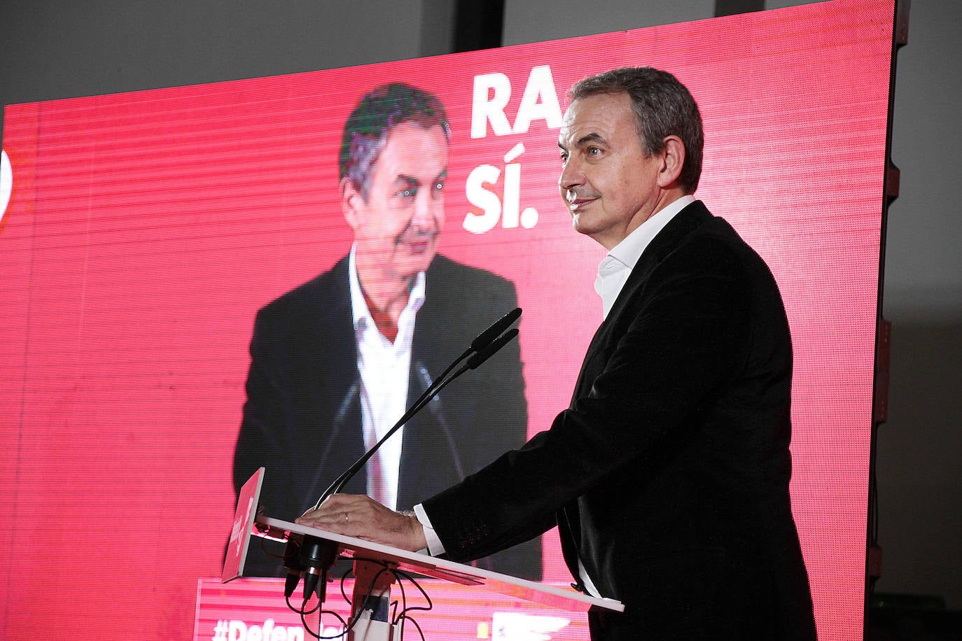 José Luis Roríguez Zapatero, este jueves en León.