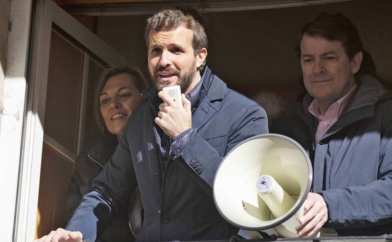 Pablo Casado, este viernes, en Palencia.