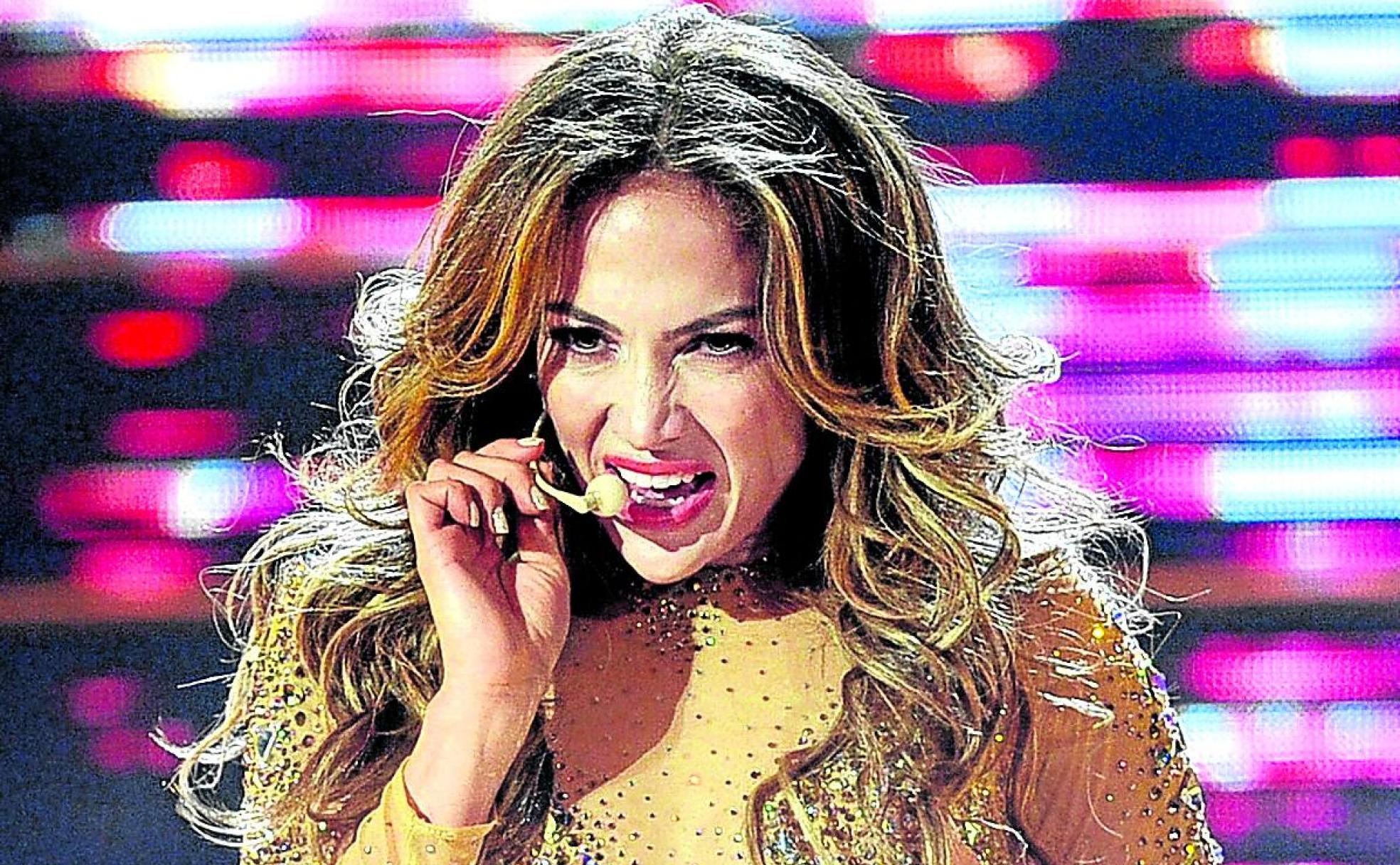 Jennifer Lopez, durante su actuación en un concierto.