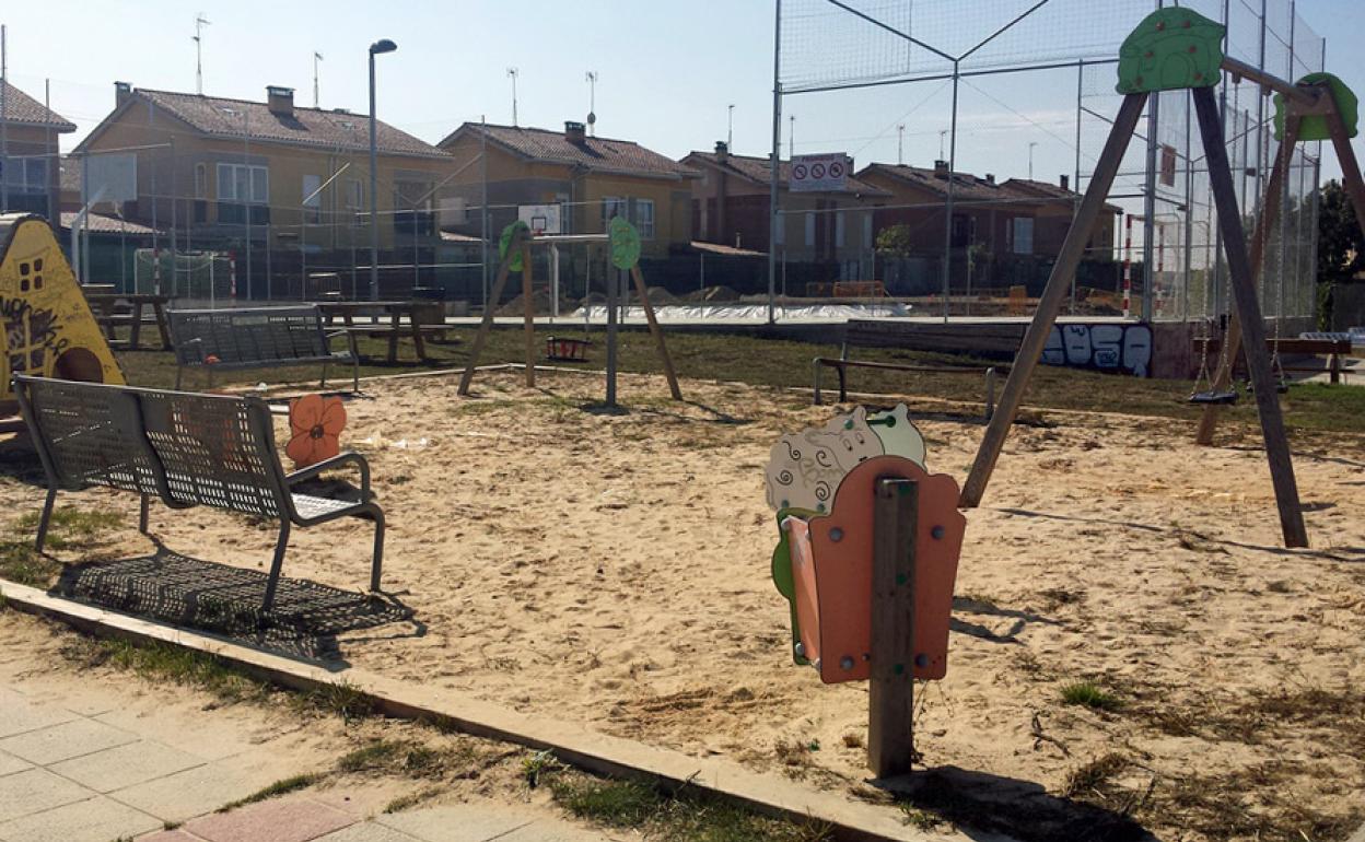 Foto del parque infantil de la localidad burgalesa de Villarmero