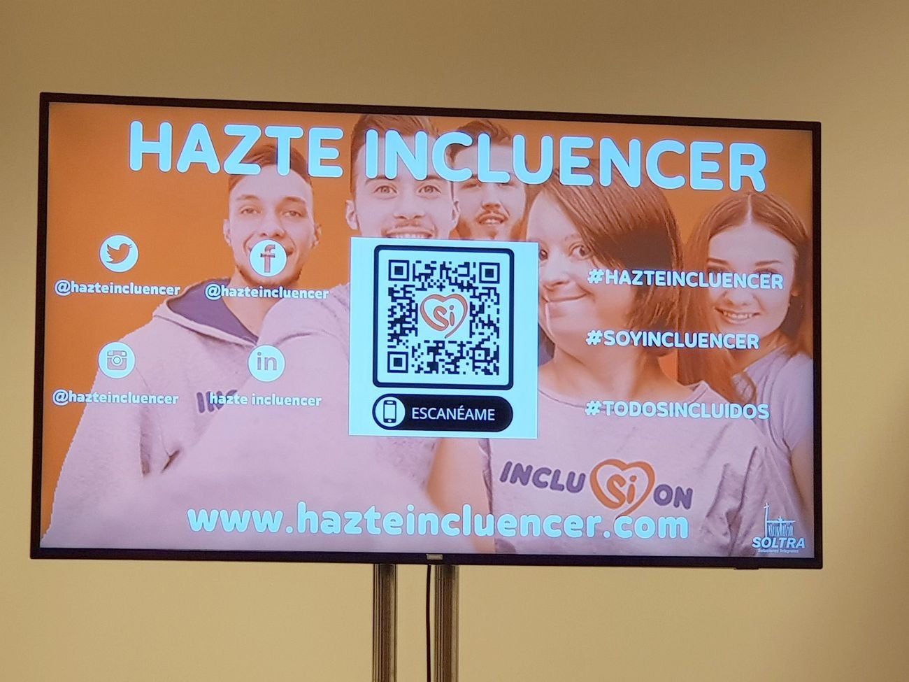 La campaña lanzada por Soltra 'Hazte incluencer' es un programa de sensibilización en favor de la inclusión social de las personas con capacidades diferentes.