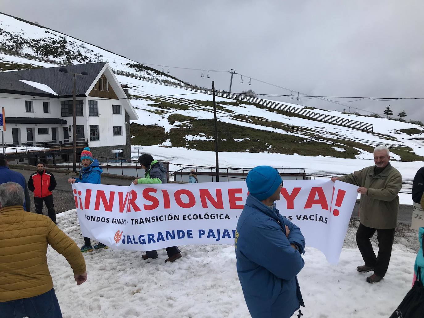 Fotos: Protesta en la estación de esquí de Pajares