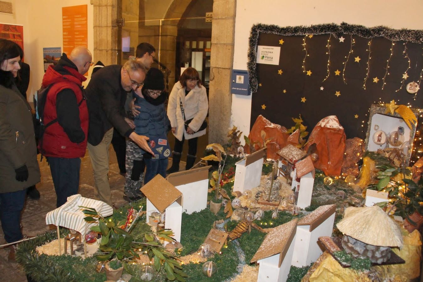 Imagen del encendido navideño en Ponferrada. 