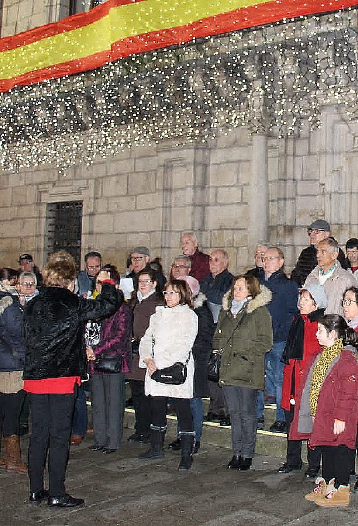 Imagen del encendido navideño en Ponferrada. 
