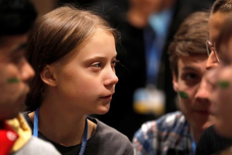 Fotos: Greta Thunberg se une a la sentada por la inacción contra la emergencia climática