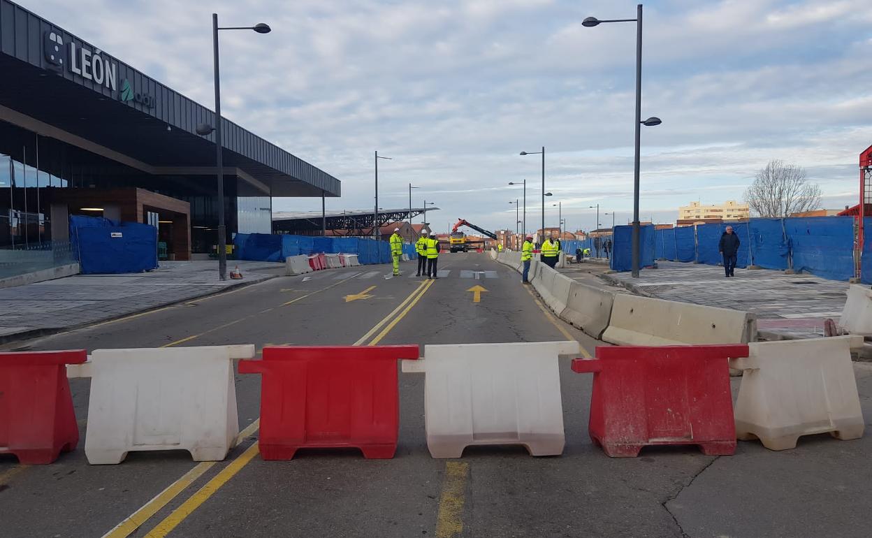 Nuevos trabajos en la zona de la integración de León.