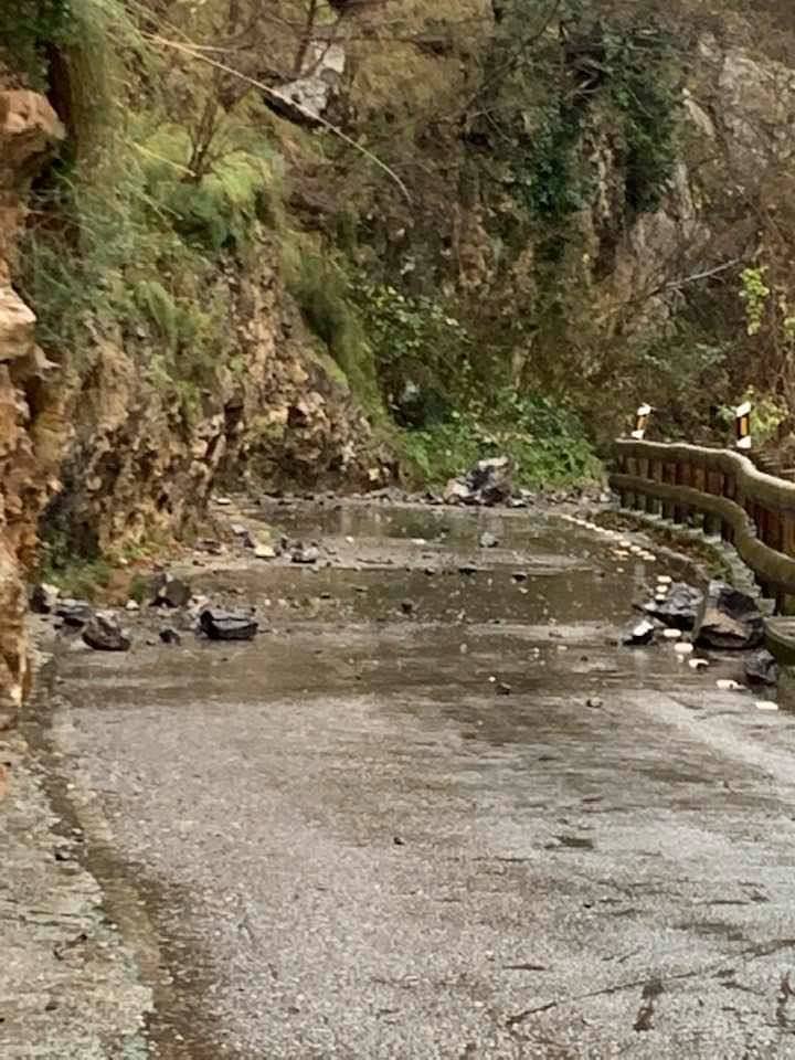 Fotos: Desprendimientos en Caín a causa del temporal