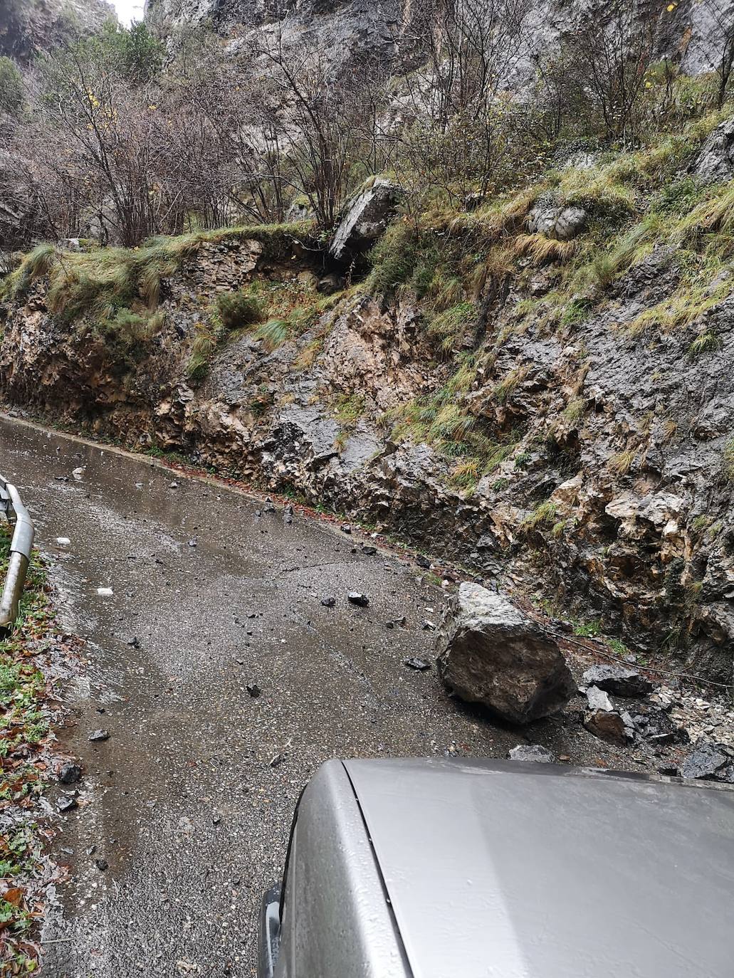 Fotos: Desprendimientos en Caín a causa del temporal