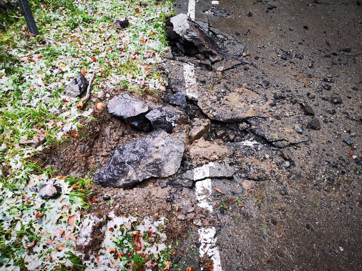 Fotos: Desprendimientos en Caín a causa del temporal