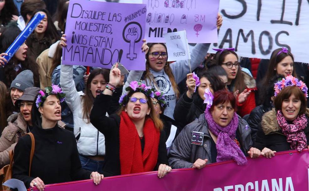 Huelga feminista en Ponferrada.