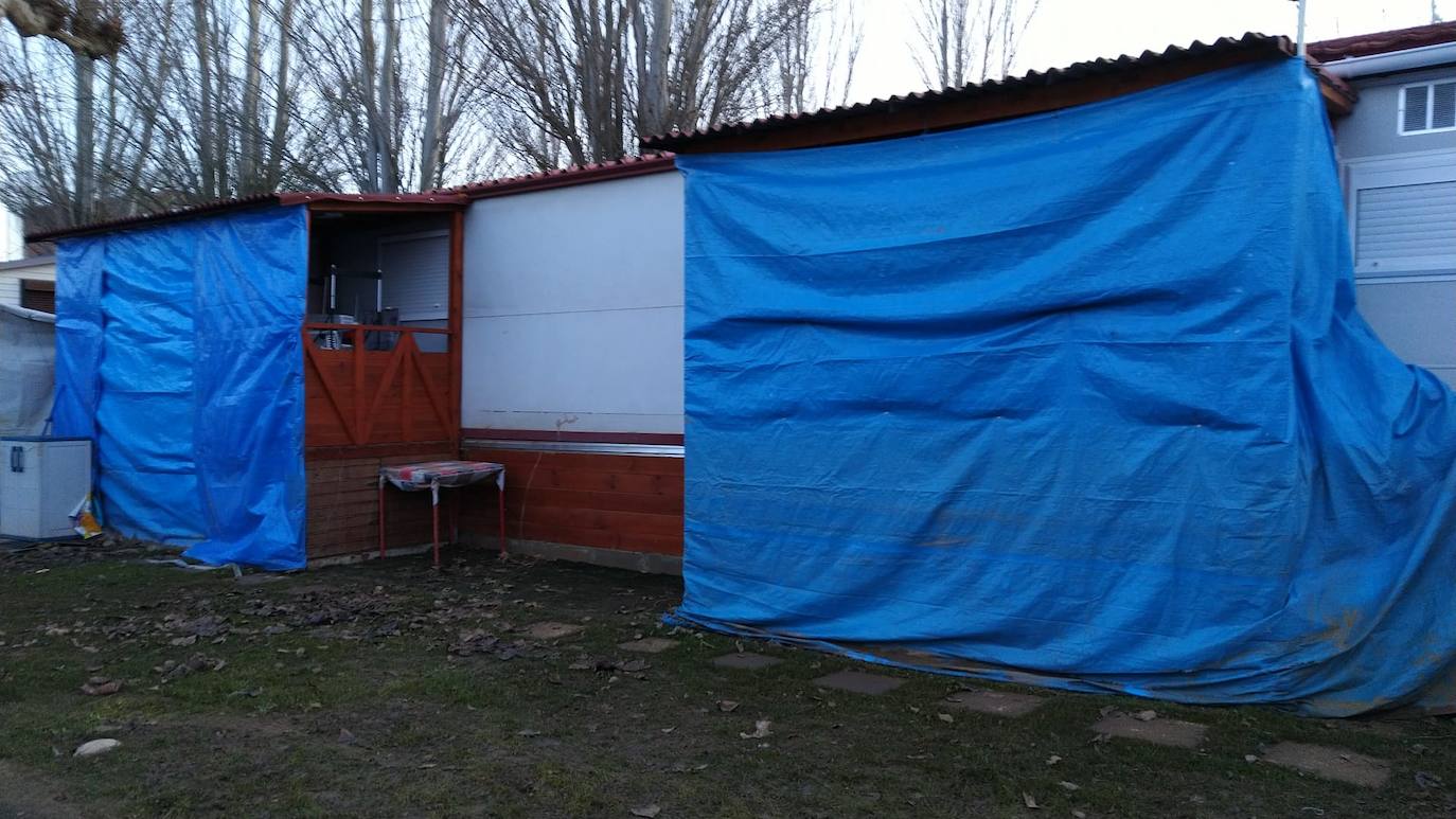 Fotos: Situación del camping de Sahagún