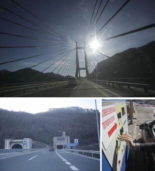 IMagen de la autopista del Huerna que une León con Asturias.