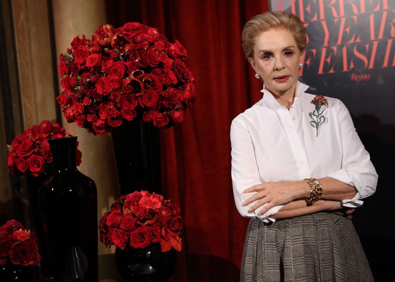 La diseñadora Carolina Herrera (80 años)