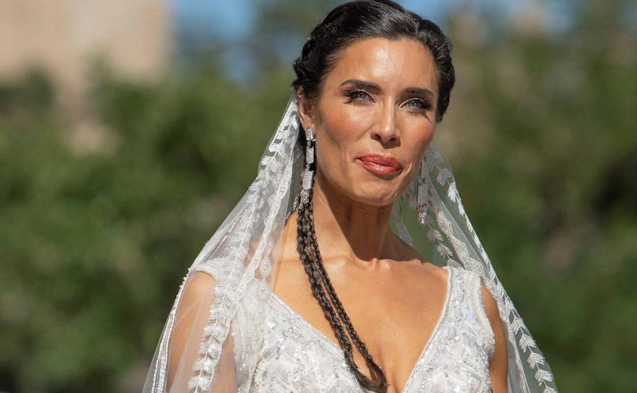 Pilar Rubio, el día de su boda con Sergio Ramos, en junio de 2019. 
