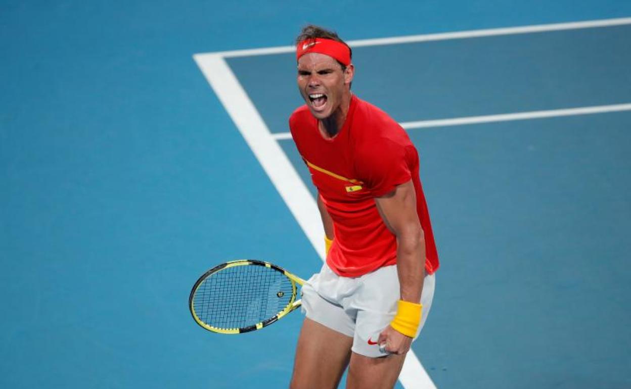 Rafa Nadal tras clasificar a España para la final de la ATP Cup 