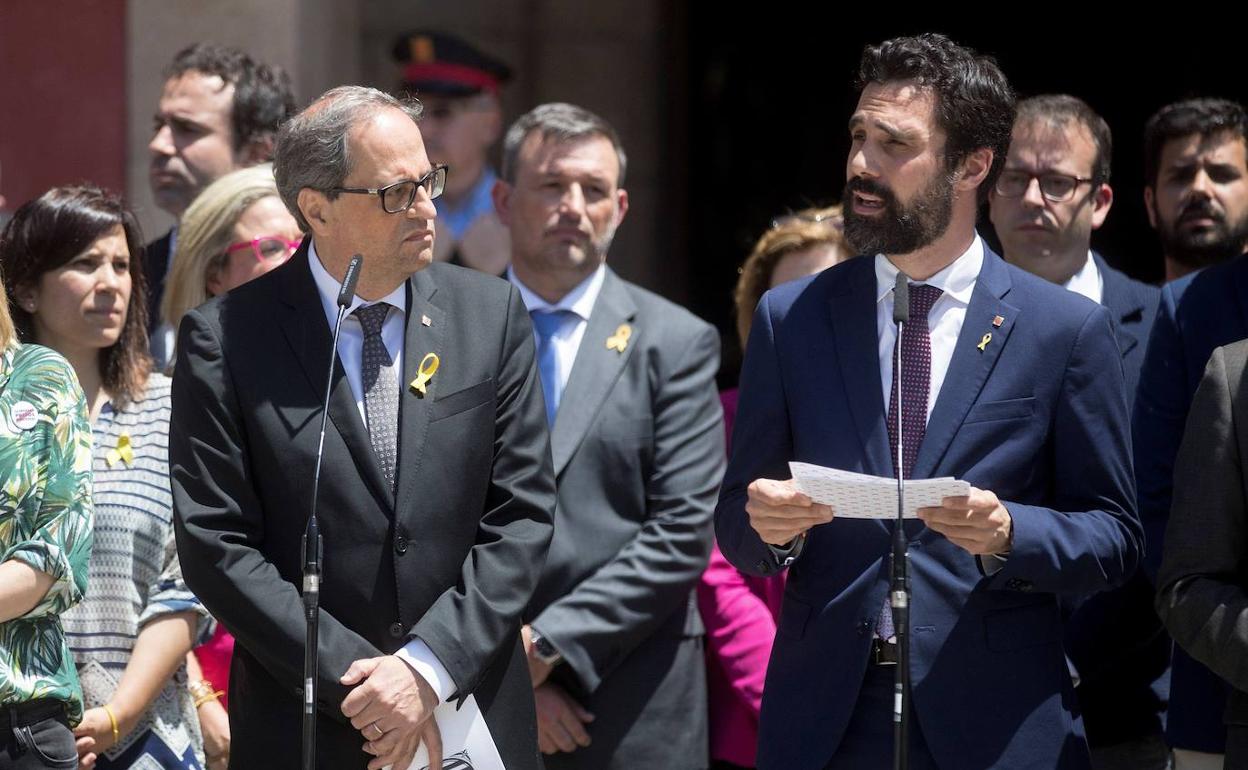 Quim Torra y Roger Torrent.