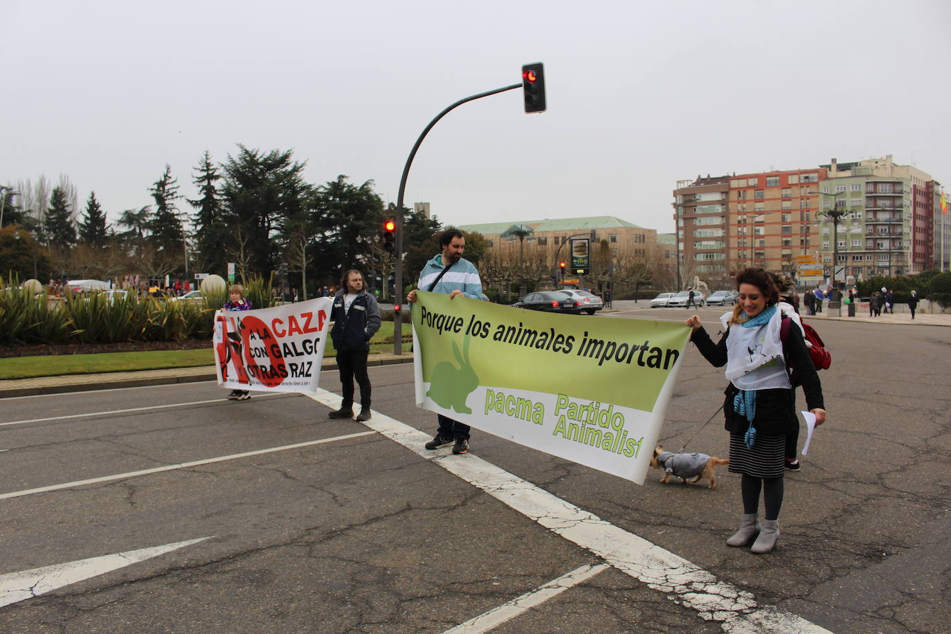 Fotos: Manifestación en contra de la caza con galgos en León