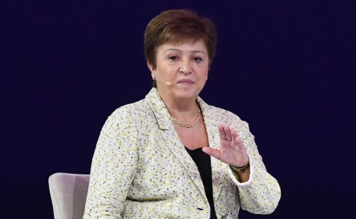 La directora gerente del FMI, Kristalina Georgieva, hoy en Dubai 