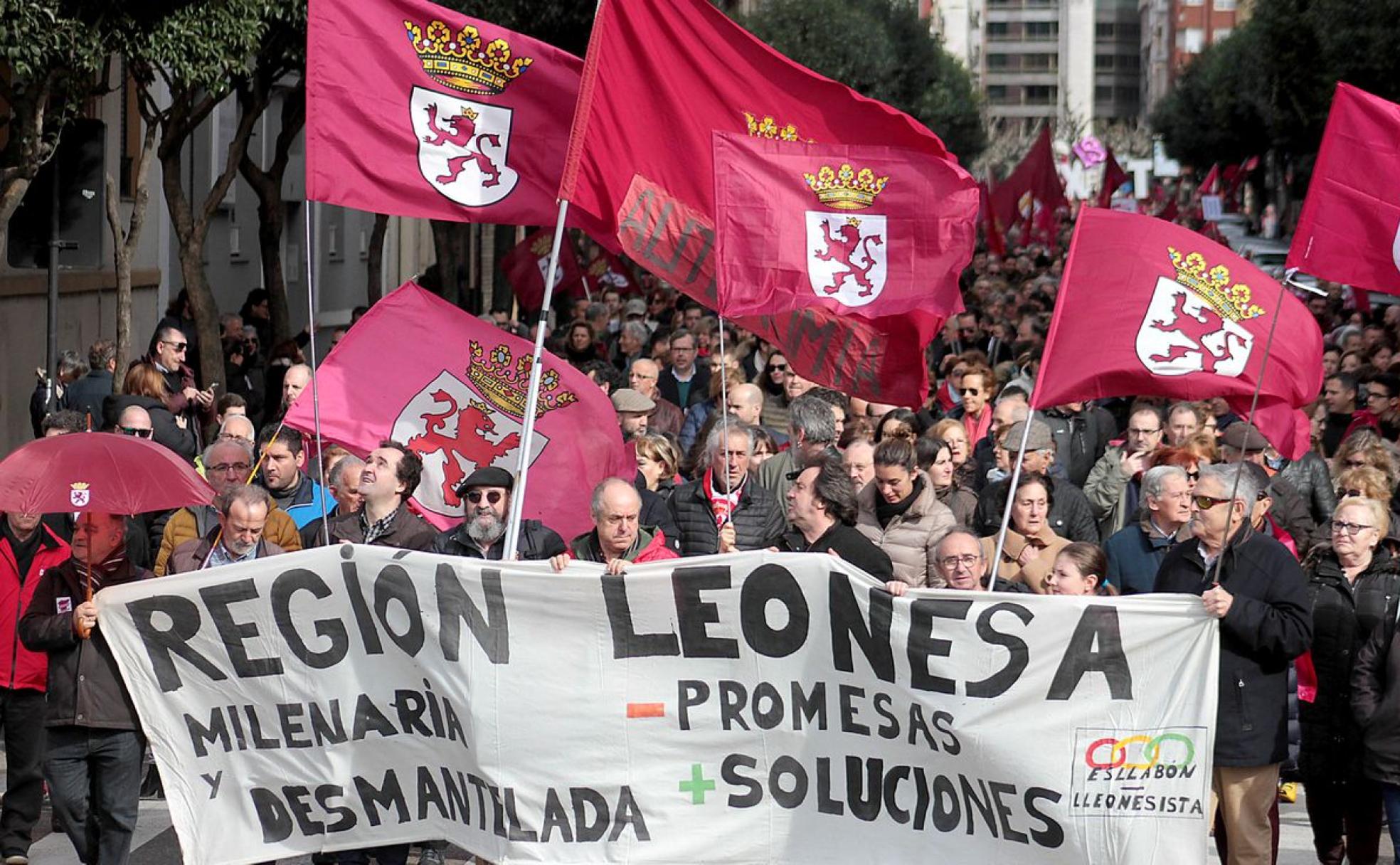 Un instante de la manifestación de este domingo.