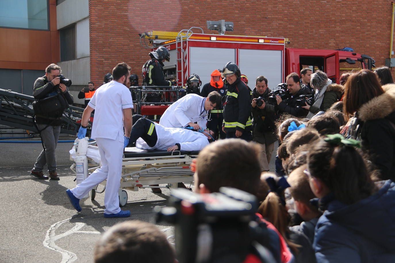 Fotos: Simulacro en el Hospital San Juan de Dios de León